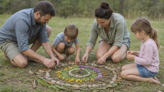 Découvrir le land art en famille : créations artistiques en plein air