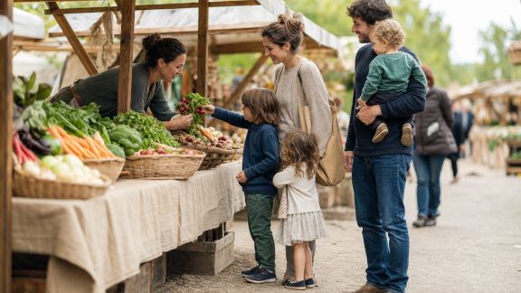 Organiser une journée découverte des marchés locaux en famille : histoire, gastronomie et rencontres