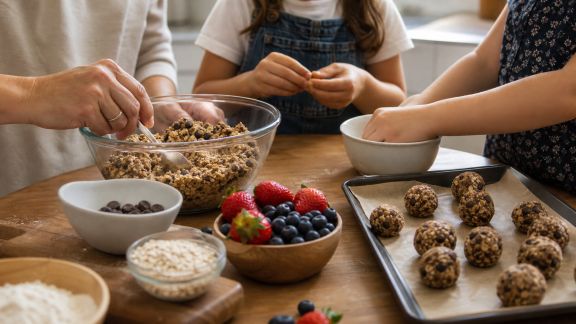 Organiser une journée batch cooking spécial goûters en famille