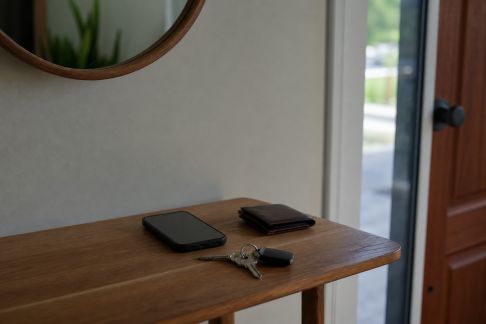 Créer une zone pratique pour les objets du quotidien (clés, téléphones, portefeuilles)
