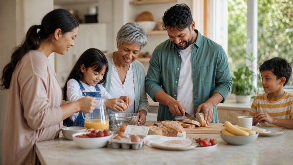 Atelier cuisine autour du petit-déjeuner : impliquer toute la famille
