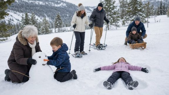Organiser des vacances à la neige sans ski, idées d’activités pour toute la famille