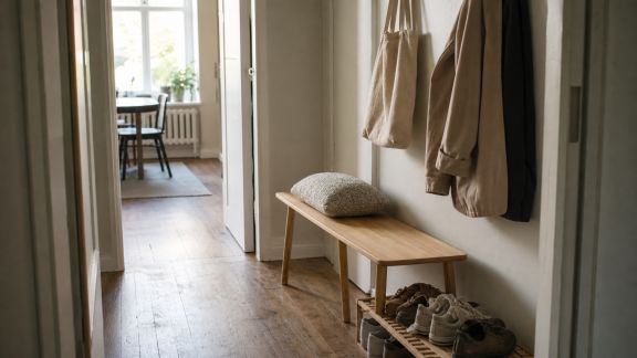 Comment optimiser le rangement dans une entrée étroite