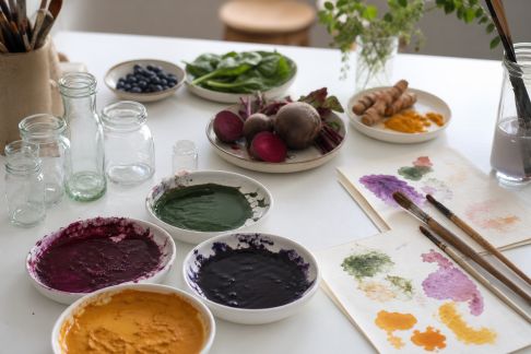 Atelier peinture naturelle : utiliser fruits et légumes pour colorer ses œuvres